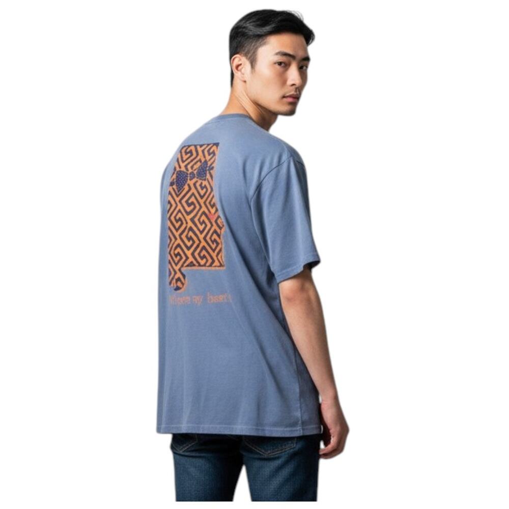 Auburn University T Shirt Men’s 2XL Blue Orange Graphic Alabama Short Sleeve